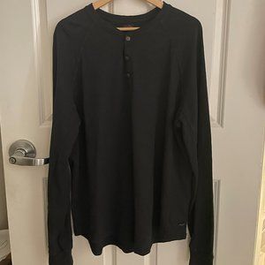 Mens Black XL Never Worn Henley